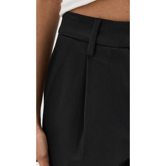 NEW Reformation Alex Mid Rise Pant Pleated Wide Leg Career Workwear Black Sze 10 - Picture 12 of 15